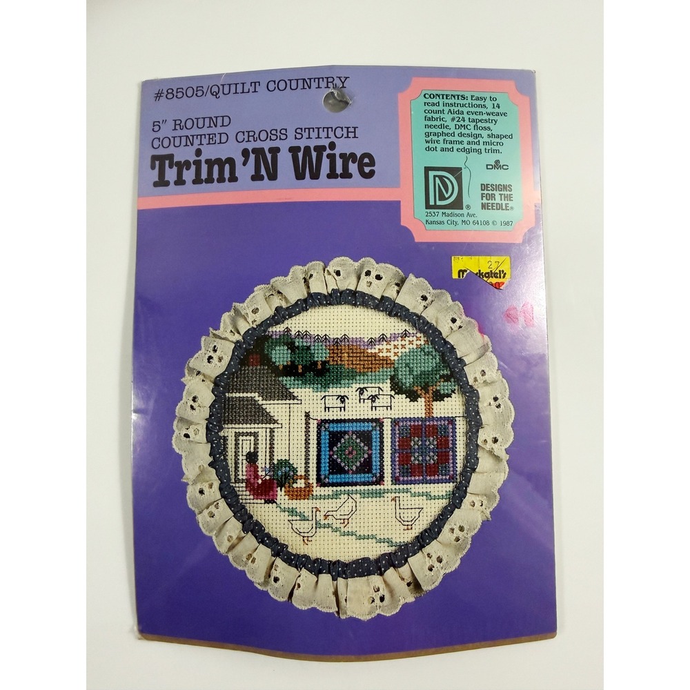 Designs For The Needle Cross Stitch Kit Unisex 5" Multicolor Quilt Country 8505